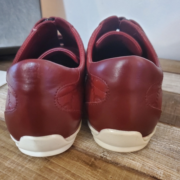 Gucci Guccissima Leather Velcro Sneakers Burgundy EU 35 Made in Italy Margaux - Picture 6 of 13